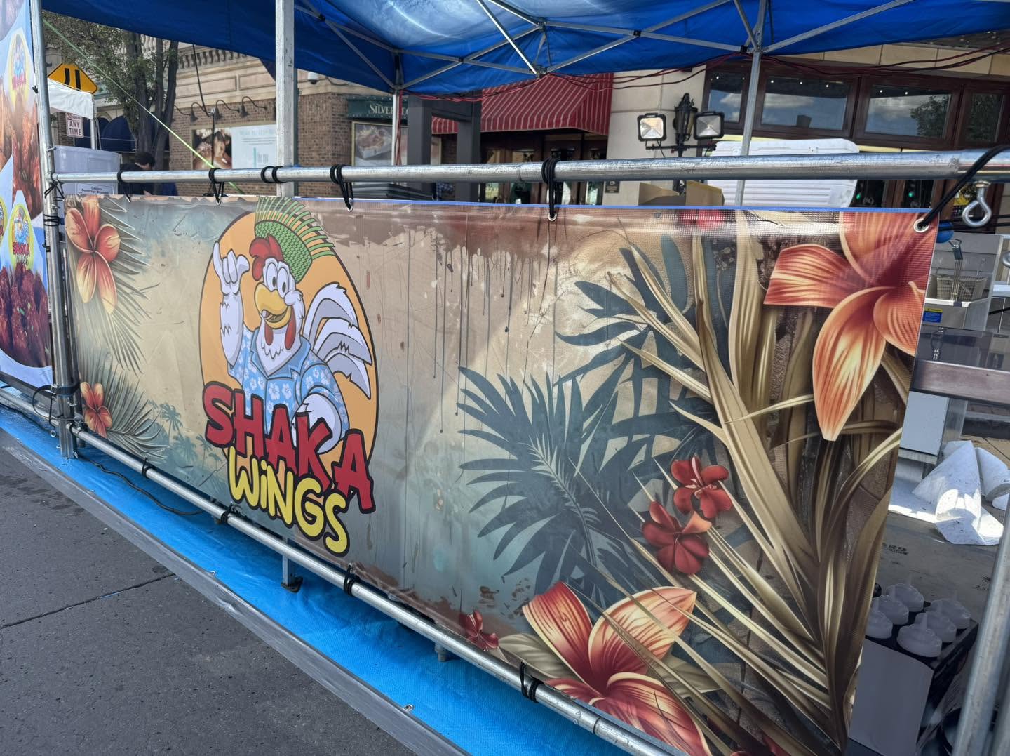 custom food booth banner project by Project X Graphics