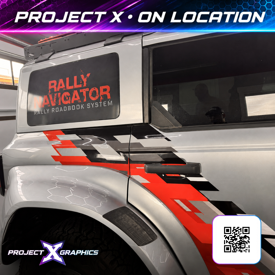 featured on location / rally navigator detail project by Project X Graphics