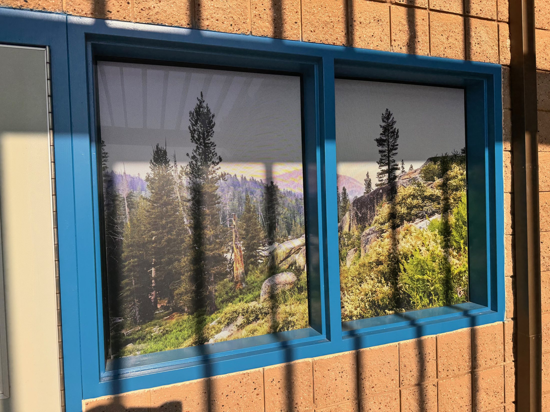 perforated window graphics project by Project X Graphics
